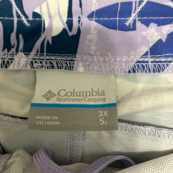 Columbia Tidal II Women's PFG Shorts 3X Purple‎ Floral Tropical Pull On 3X - Picture 4 of 5